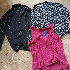 Semi Sheer shell blouses size Large